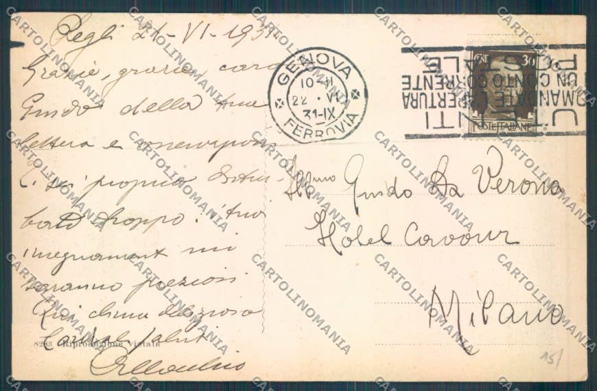 Genova Pegli cartolina ZT4252 – retro