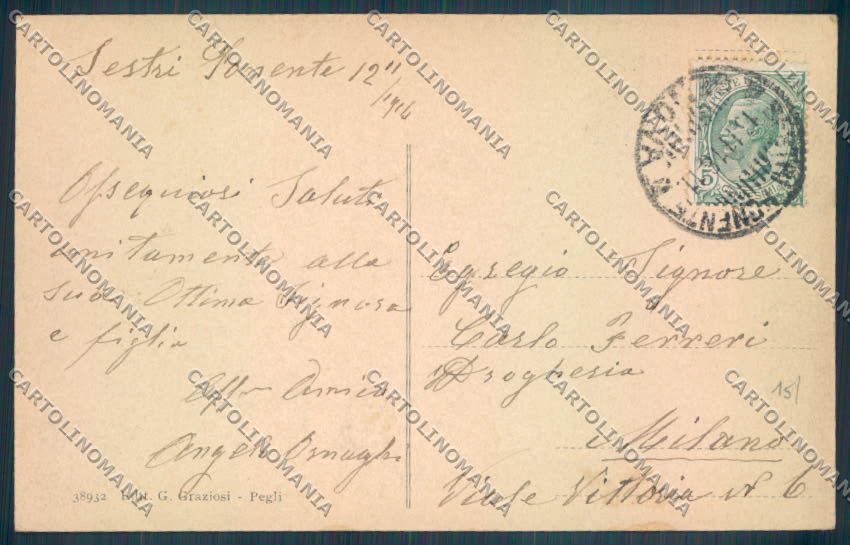 Genova Pegli cartolina ZT4259 – retro