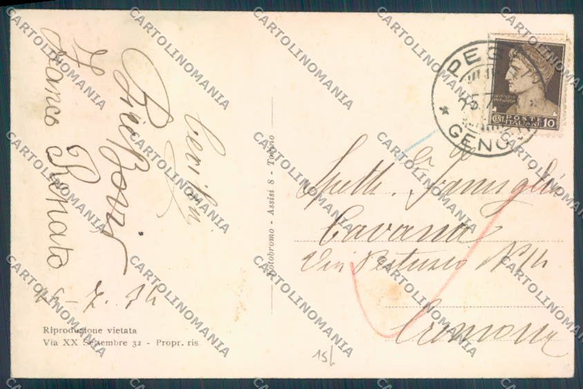 Genova Pegli cartolina ZT4297 – retro