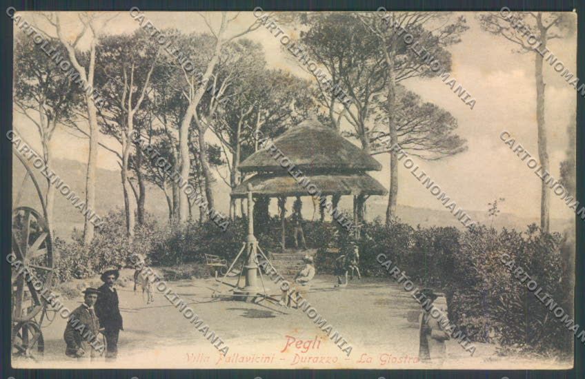 Genova Pegli Giostra cartolina ZT4309 – fronte