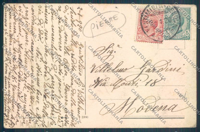 Genova Pegli PIEGHE cartolina ZT4313 – retro