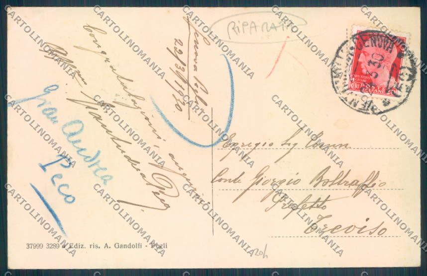 Genova Pegli RIPARATA cartolina ZT4317 – retro