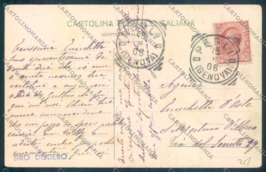 Genova Pegli cartolina ZT4323 – retro