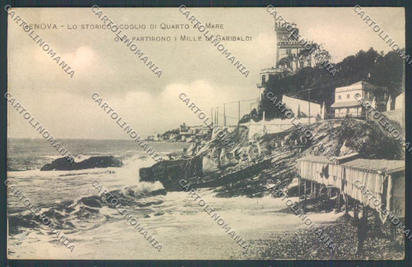 Genova Quarto Garibaldi ABRASA cartolina ZT4331 – fronte