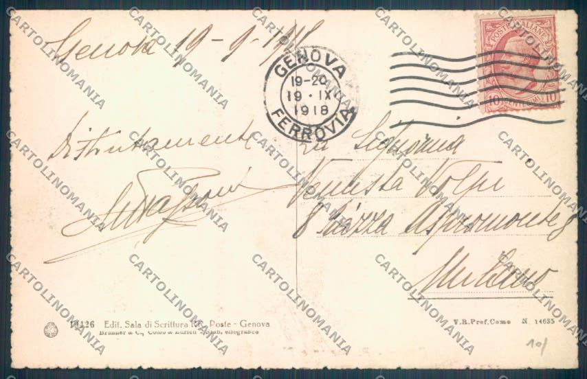 Genova Quarto Garibaldi cartolina ZT4339 – retro