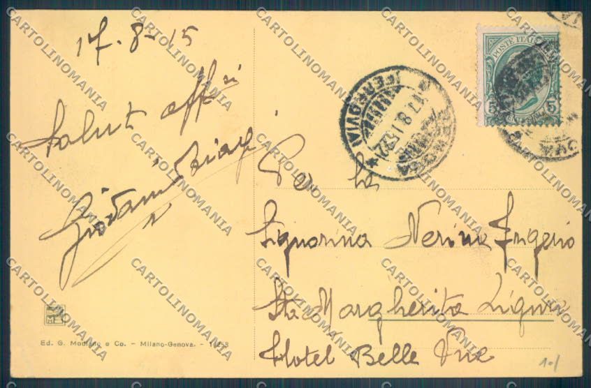 Genova Quarto Garibaldi cartolina ZT4343 – retro