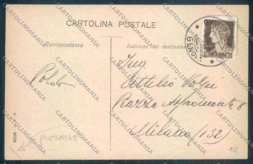 Genova Quarto PIEGHINE cartolina ZT4349 – retro