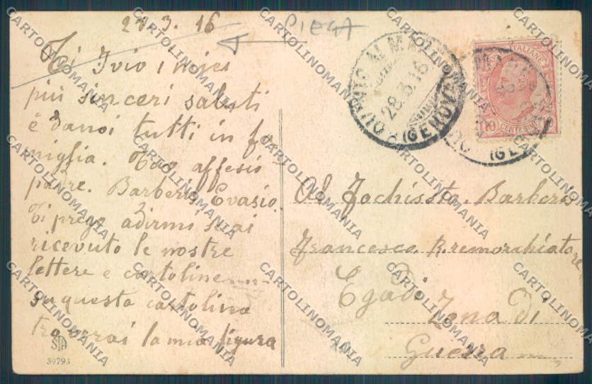 Genova Quarto Garibaldi Tram PIEGA cartolina ZT4353 – retro