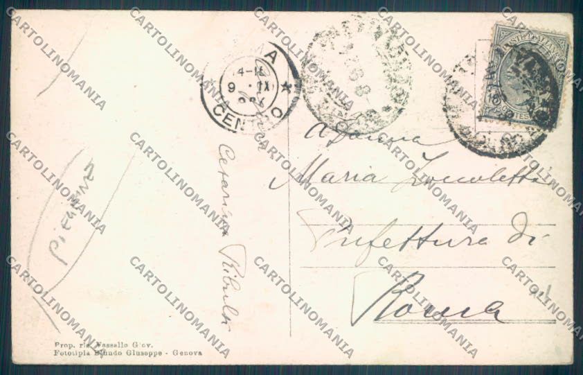 Genova Quinto PIEGHINE cartolina ZT4354 – retro
