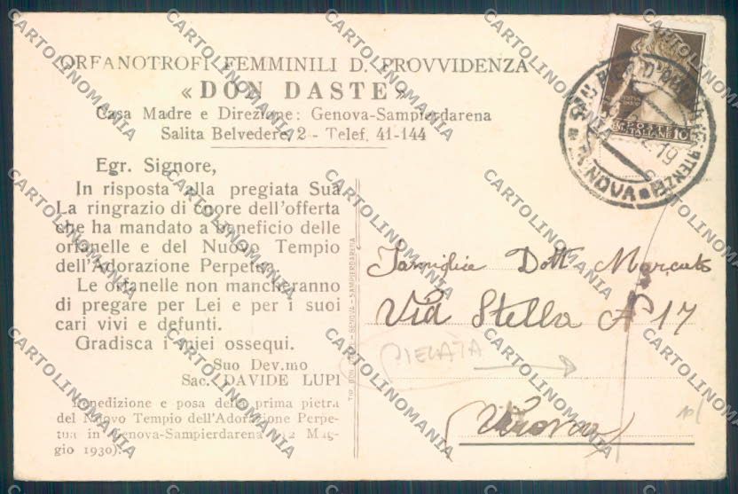 Genova Sampierdarena PIEGATA cartolina ZT4377 – retro