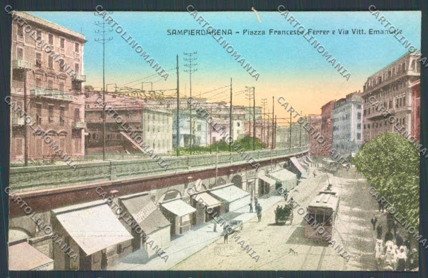 Genova Sampierdarena Tram cartolina ZT4436 – fronte