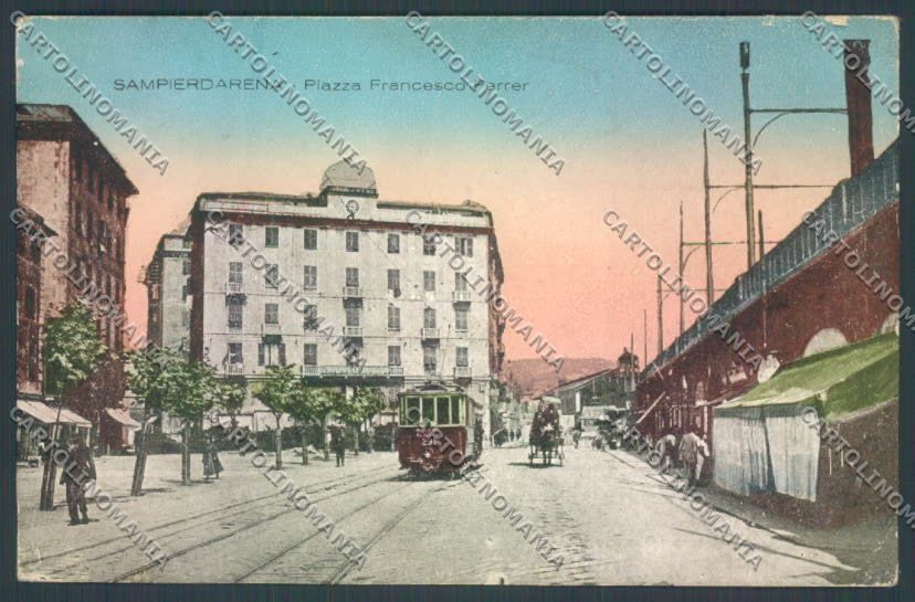 Genova Sampierdarena Tram cartolina ZT4455 – fronte