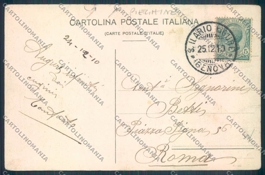 Genova San Ilario PIEGHINE cartolina ZT4458 – retro