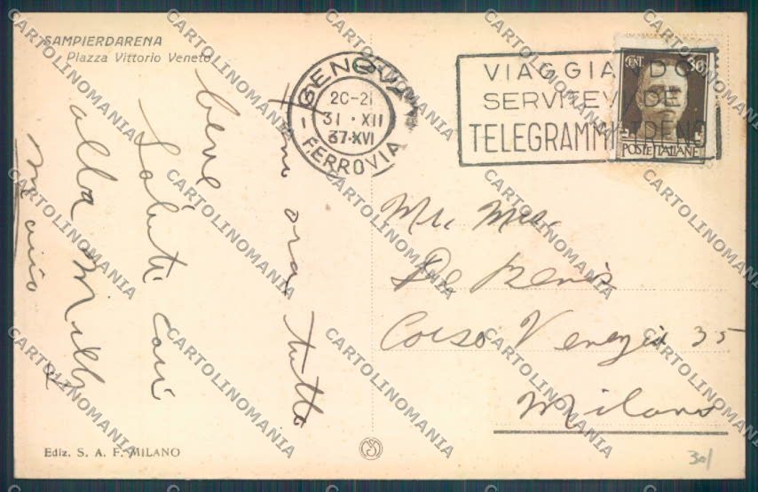 Genova Sampierdarena cartolina ZT4459 – retro