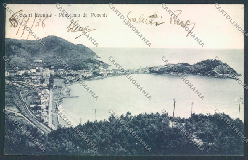 Genova Sestri Levante cartolina ZT4496 – fronte