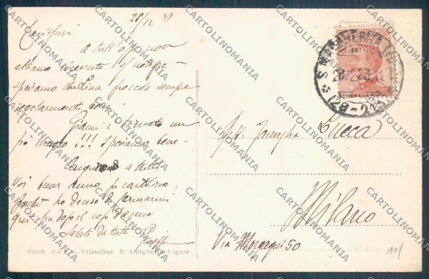 Genova Santa Margherita cartolina ZT4534 – retro