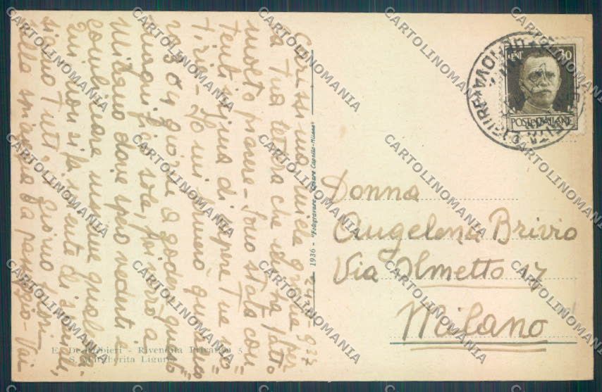 Genova Santa Margherita cartolina ZT4537 – retro