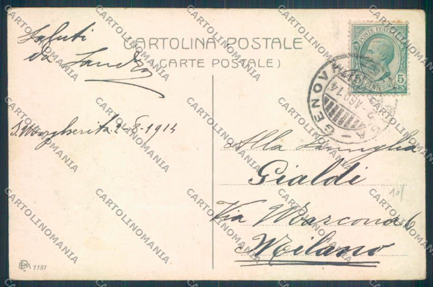 Genova Santa Margherita cartolina ZT4605 – retro