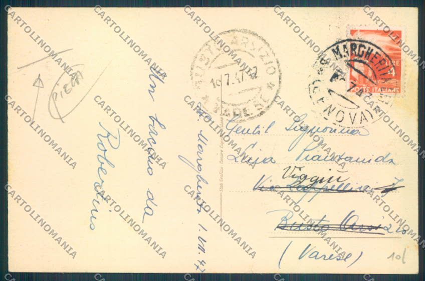 Genova Santa Margherita PIEGA cartolina ZT4634 – retro