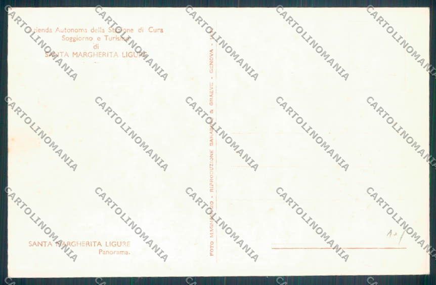 Genova Santa Margherita cartolina ZT4647 – retro