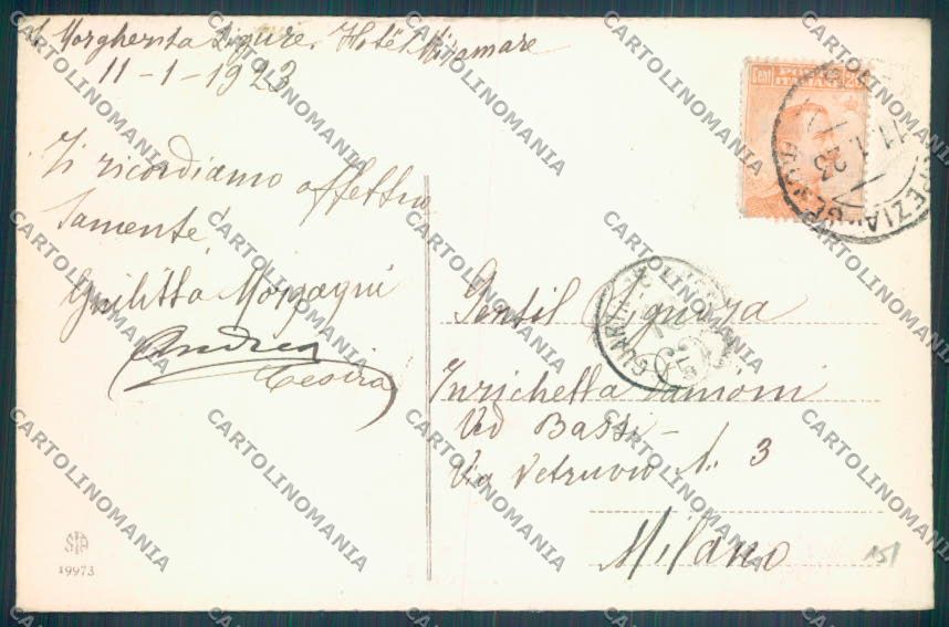 Genova Santa Margherita cartolina ZT4692 – retro