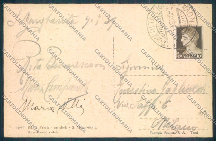 Genova Santa Margherita cartolina ZT4695 – retro