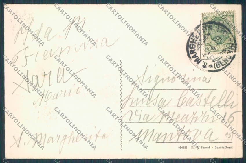 Genova Santa Margherita cartolina ZT4696 – retro