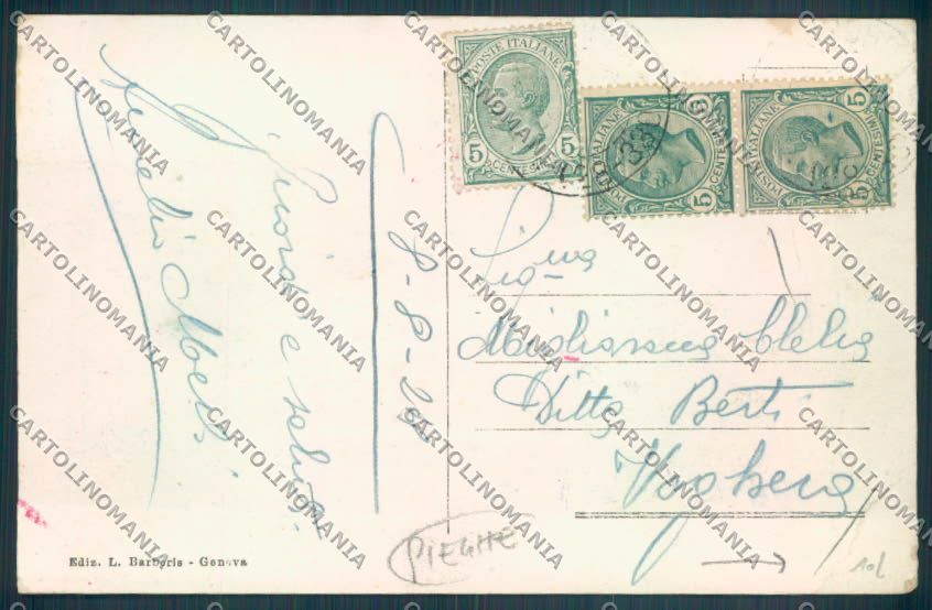 Genova Fontanigorda PIEGHE cartolina ZT4806 – retro