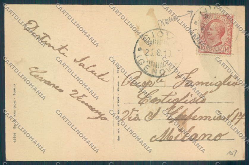 Genova Santuario Vittoria PIEGA cartolina ZT4810 – retro