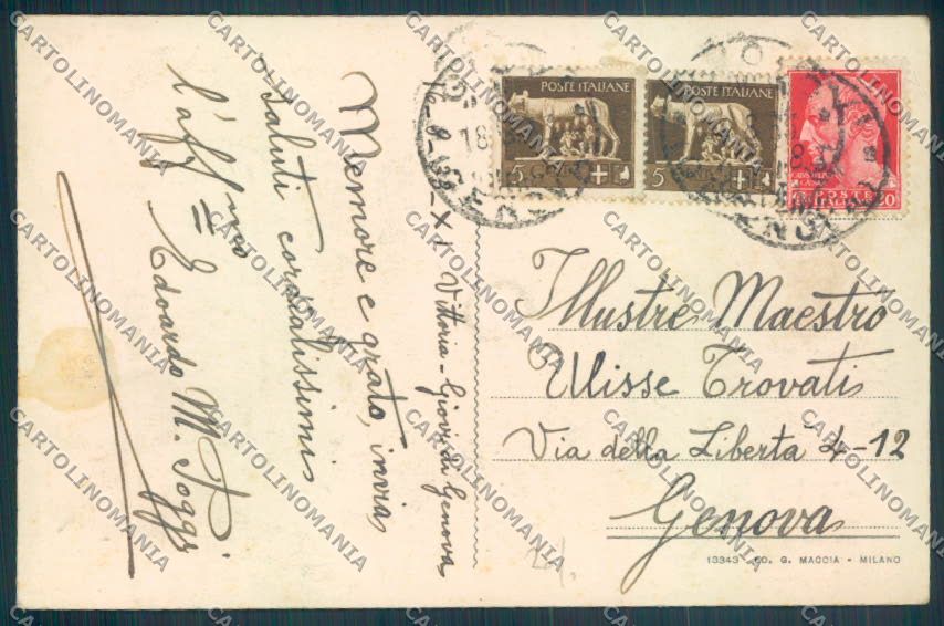 Genova Santuario Vittoria cartolina ZT4816 – retro