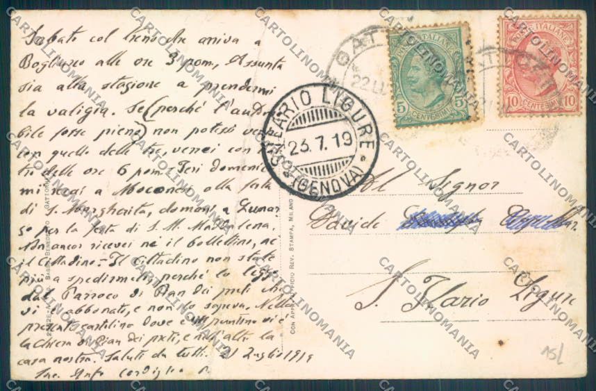 Genova Gattorna PIEGATA cartolina ZT4832 – retro