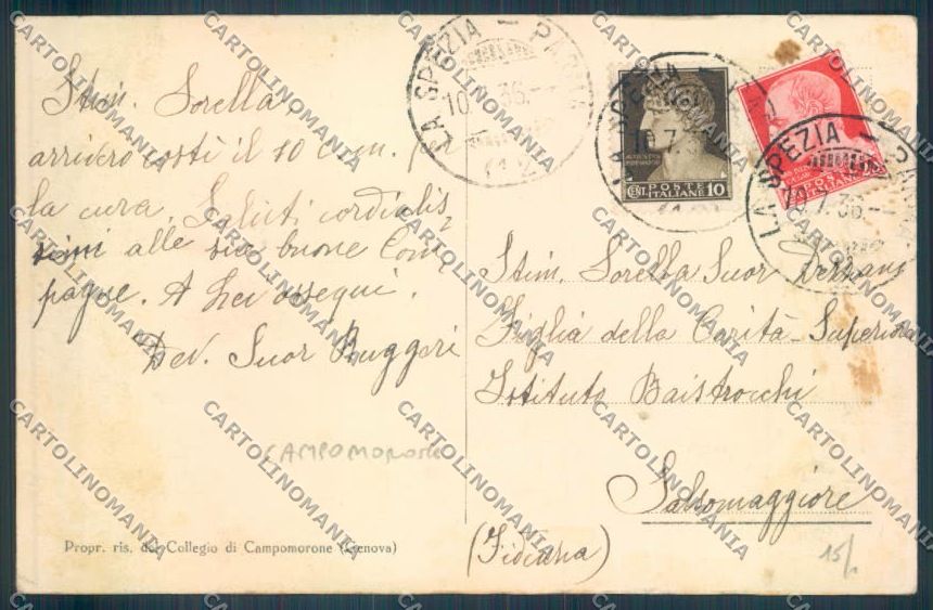 Genova Campomorone PIEGA cartolina ZT4864 – retro