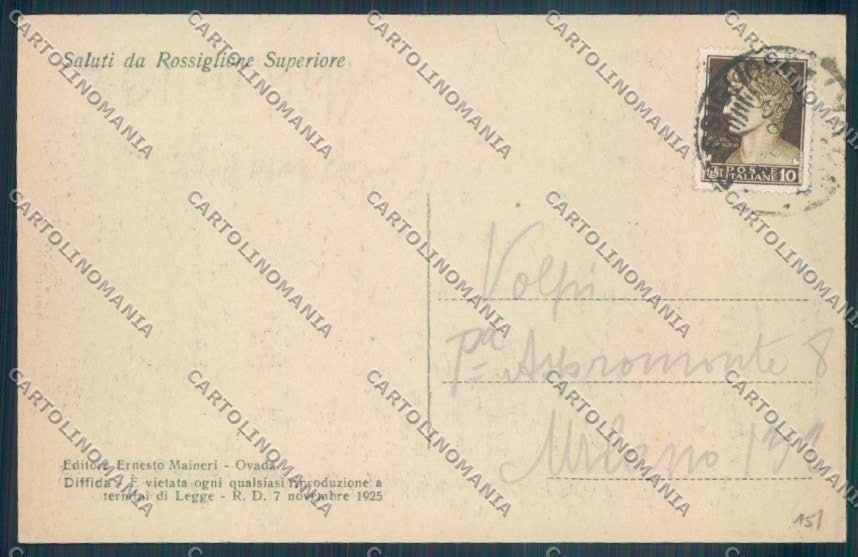 Genova Rossiglione Cotonificio cartolina ZT4877 – retro