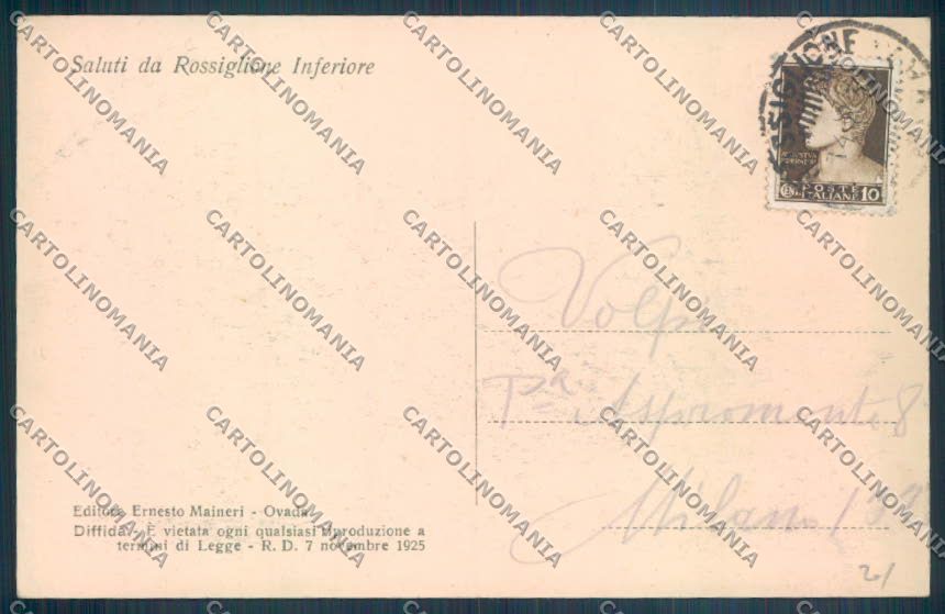 Genova Rossiglione Stazione Treno cartolina ZT4878 – retro