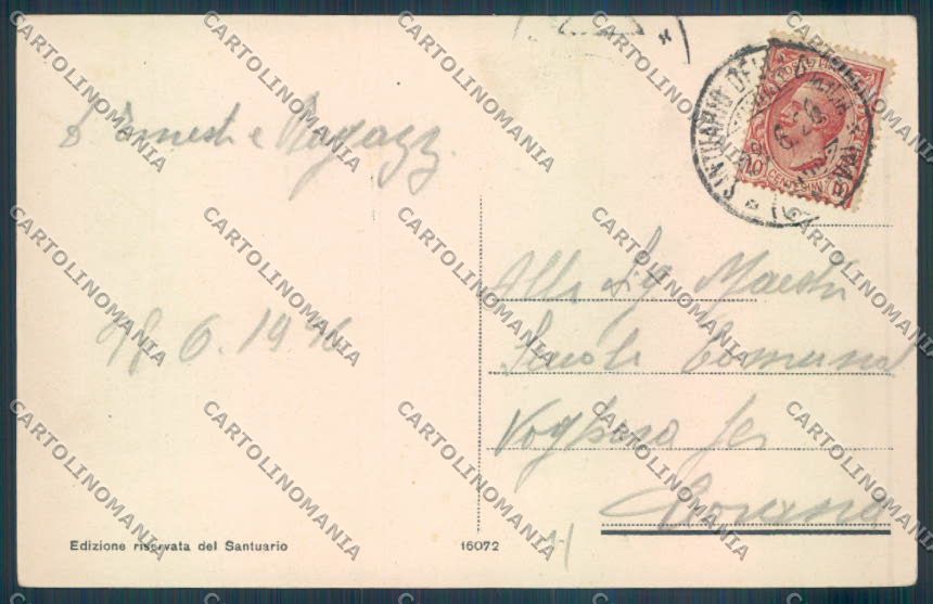 Genova Santuario Guardia Polcevera cartolina ZT4914 – retro