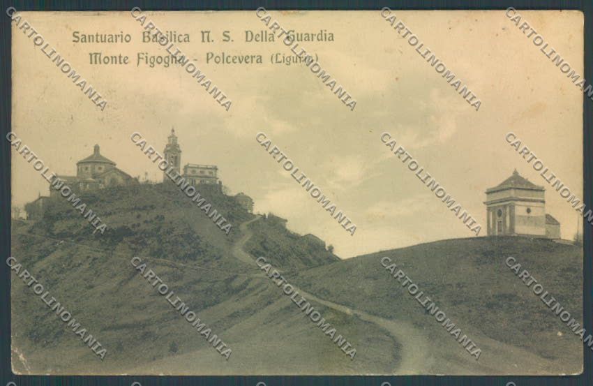 Genova Santuario Guardia Polcevera PIEGHINE cartolina ZT4915 – fronte