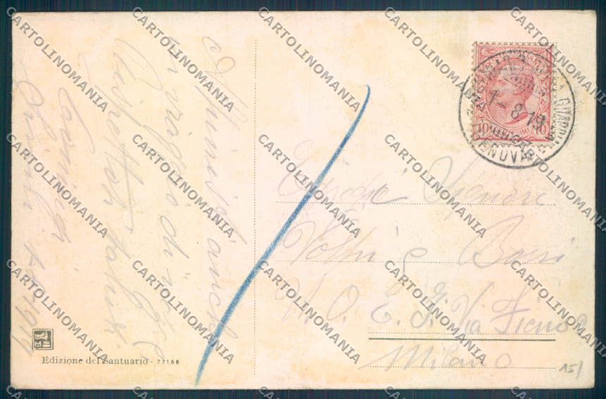 Genova Santuario Guardia Polcevera cartolina ZT4916 – retro