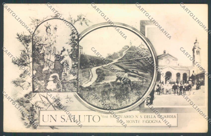 Genova Santuario Guardia Polcevera ABRASA cartolina ZT4917 – fronte