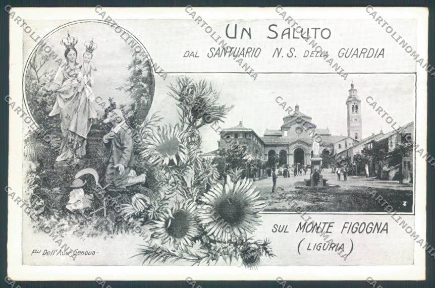Genova Santuario Guardia Polcevera cartolina ZT4922 – fronte