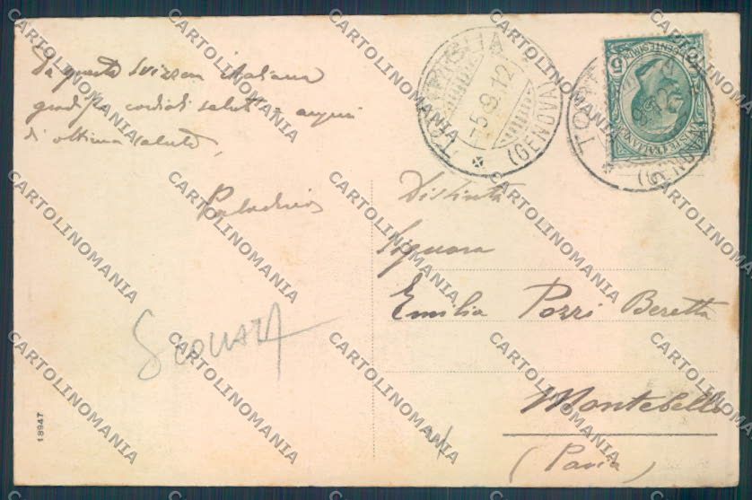 Genova Torriglia SCOLLATA cartolina ZT4947 – retro