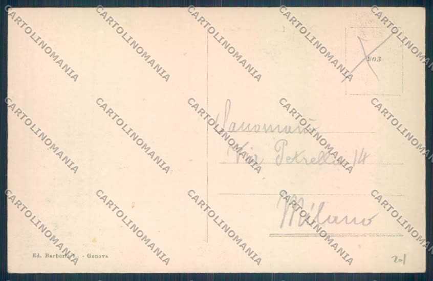 Genova Loco Nevicata cartolina ZT4981 – retro