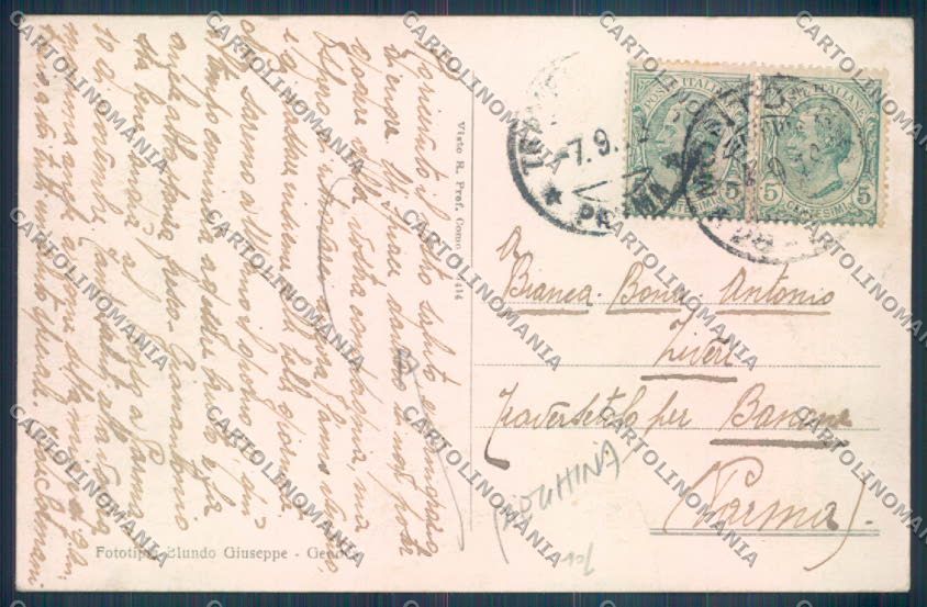 Genova Montoggio PIEGHINA cartolina ZT4984 – retro