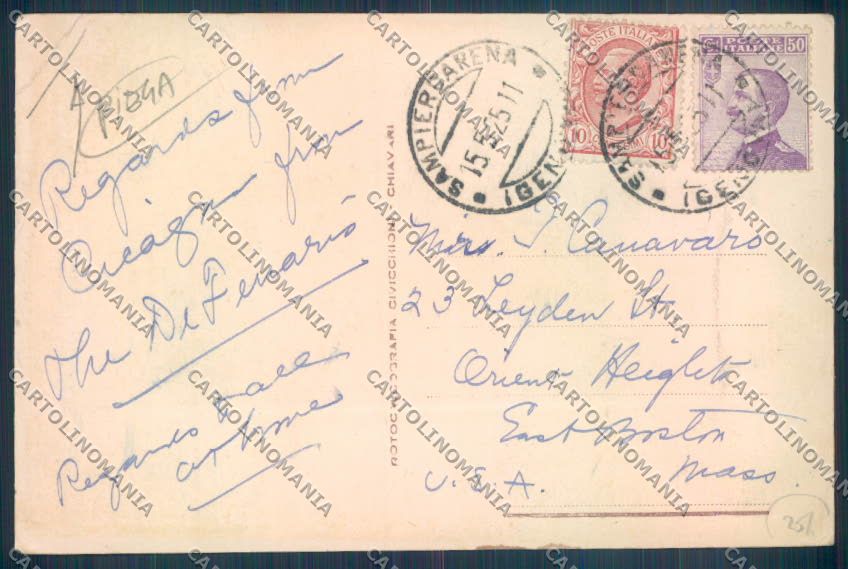 Genova Cicagna PIEGA cartolina ZT4997 – retro