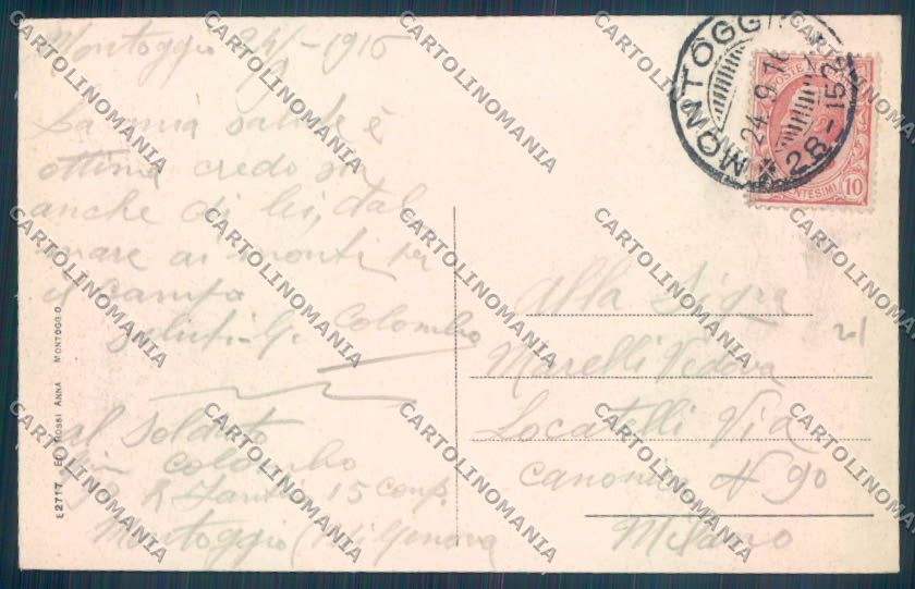Genova Montoggio cartolina ZT5017 – retro