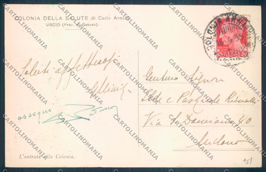 Genova Uscio cartolina ZT5034 – retro
