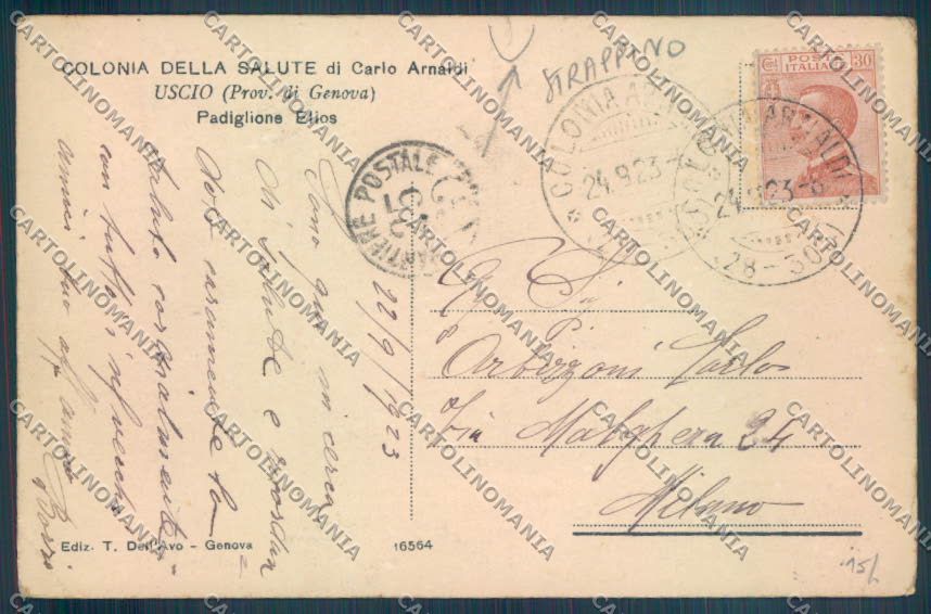 Genova Uscio STRAPPINO cartolina ZT5035 – retro