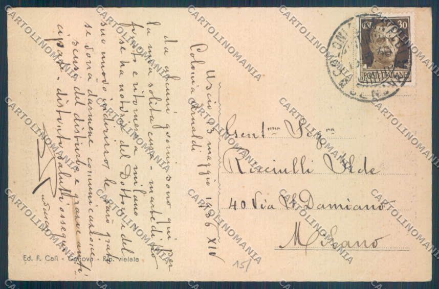 Genova Uscio cartolina ZT5042 – retro