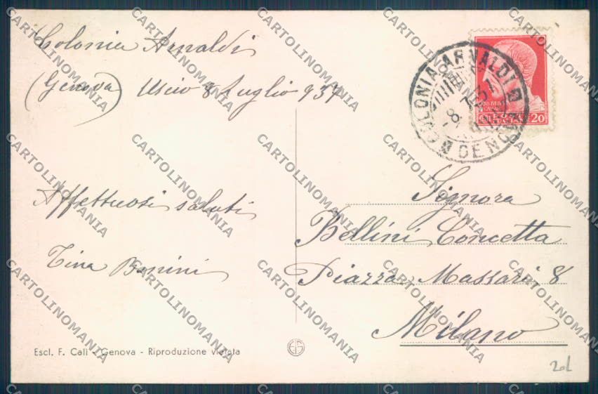 Genova Uscio cartolina ZT5044 – retro