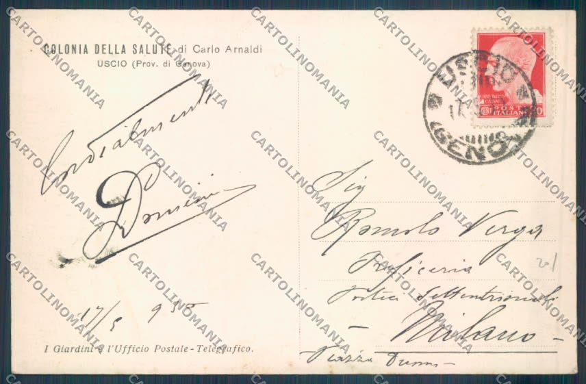 Genova Uscio cartolina ZT5050 – retro