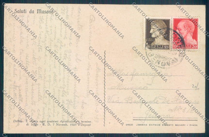 Genova Masone cartolina ZT5078 – retro